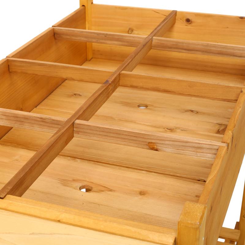 Garden Buddy Elevated Planter with Foldable Table & Storage