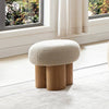 Cozy Mushroom Stool with Plush Cushion & Rustic Charm