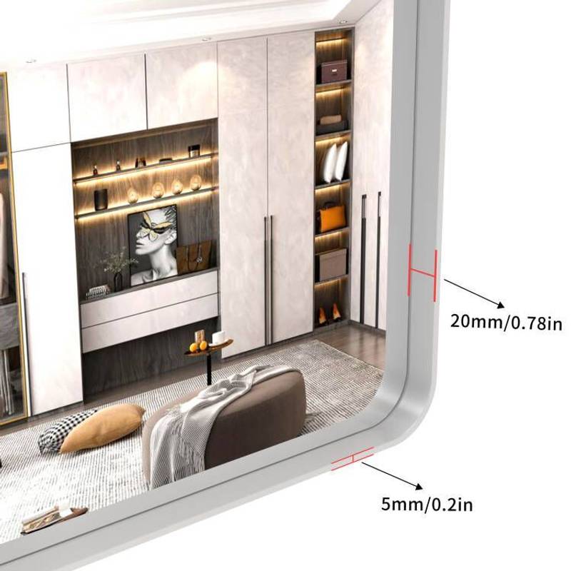 Stylish Full-Length Wall Mirror with Removable Tray
