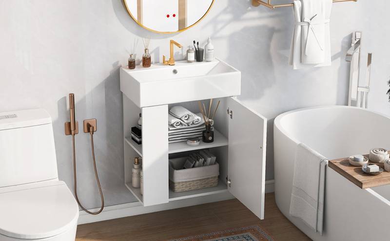 Sleek Floating Vanity for Cozy Bathrooms
