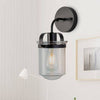 Modern Clear Glass Sconce - Stylish Indoor Light for Any Room