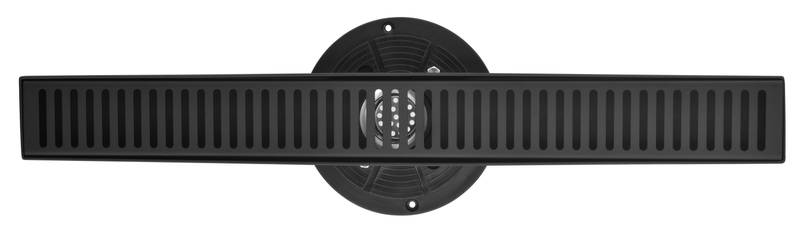 Sleek Linear Shower Drain with Easy-Clean Grate and Hair Strainer