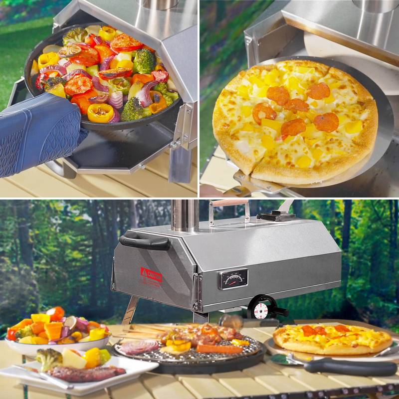 Sizzle & Serve: Portable Wood-Fired Pizza Oven