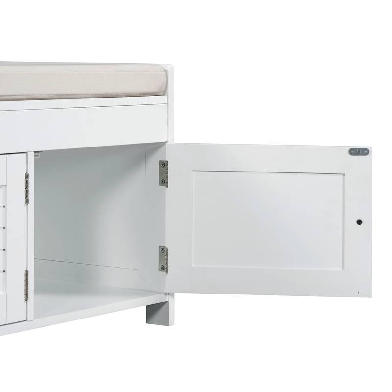 Chic Storage Bench with Cushion and Hidden Space