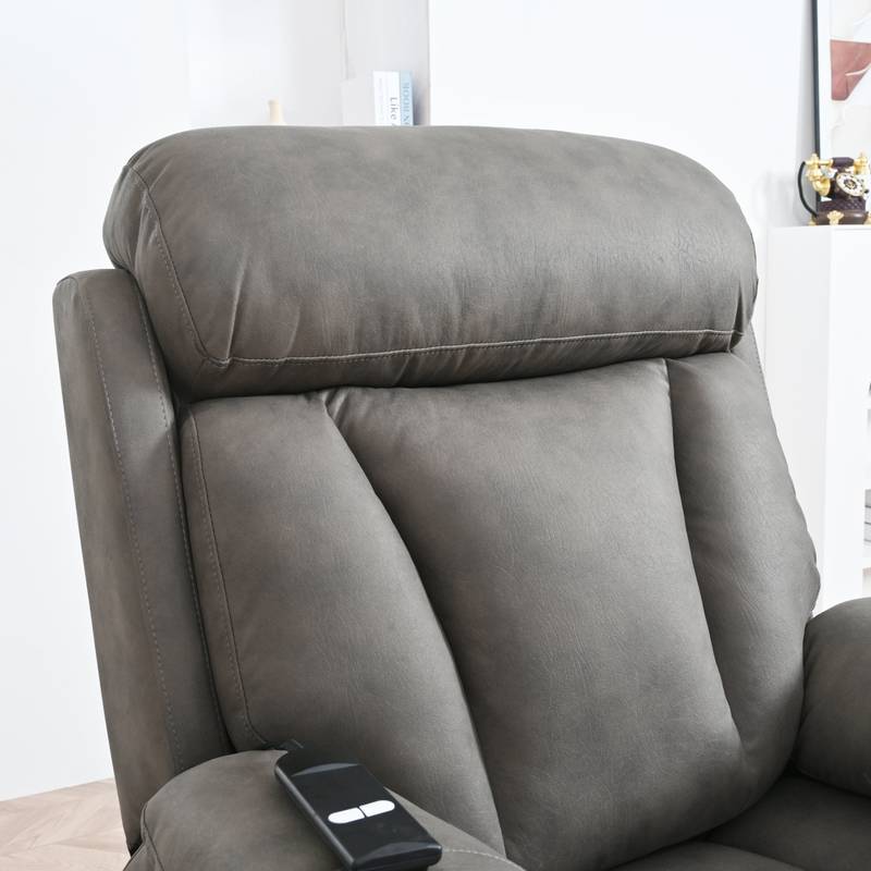 CozyLift Recliner Sofa - Comfort for Seniors in Dark Gray