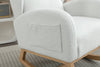 Cozy Ivory Teddy Rocking Chair
