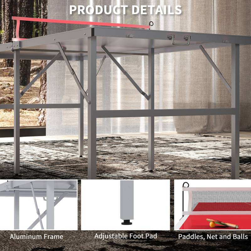 Soozier Portable Ping Pong Table Set – Play Anywhere!