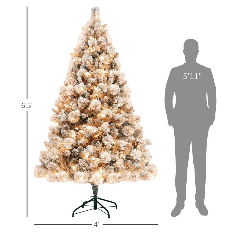 Snow-Flocked Sparkle Christmas Tree
