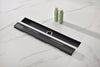 Sleek Shower Drain with Removable Grate and Hair Trap
