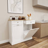 Stylish Tilt-Out Trash Cabinet with Drawers