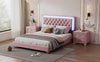 Pink Dream Bedroom Set with LED Bed and Nightstands