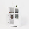 Chic White Glass Door Cabinet