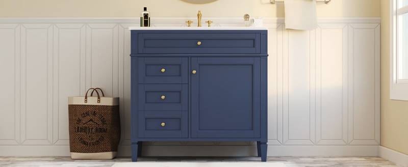 Chic Bathroom Vanity with Sink & Stylish Storage