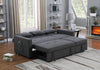 Cozy Gray Sleeper Sofa with Handy Pocket