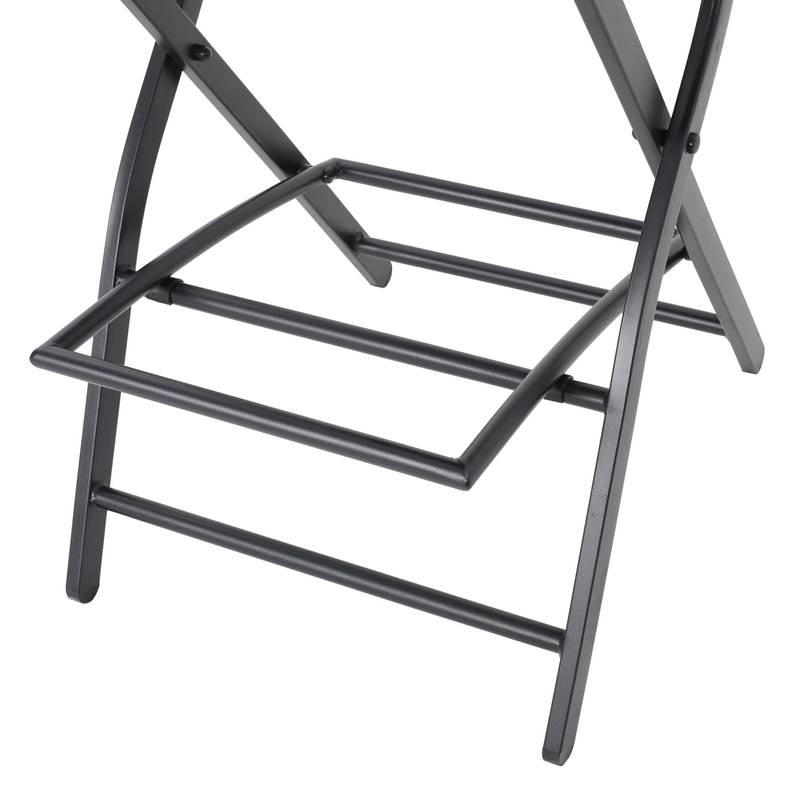 Chic Foldable Wicker Patio Bar Stools - Set of Two