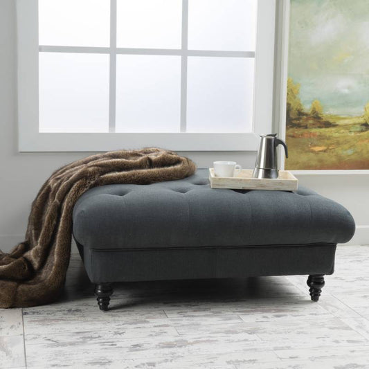 Madrid Plush Tufted Ottoman