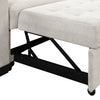 Chic Light Gray Chaise Lounge with Hidden Storage and USB Charger