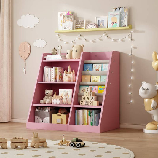 Charming Pink Toy & Book Organizer for Kids
