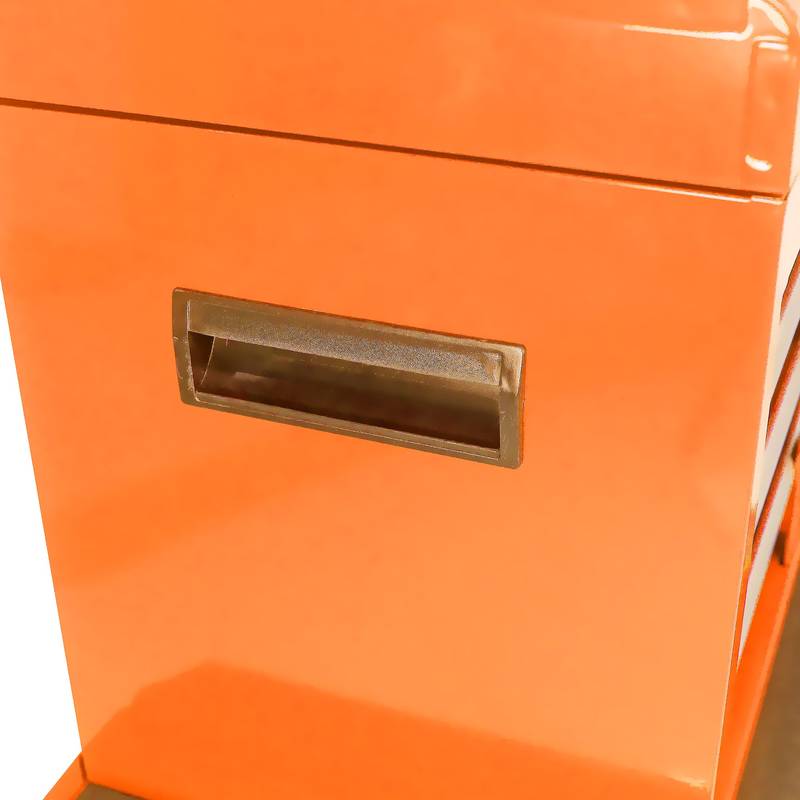 Orange Tool Chest with Detachable Drawers and Adjustable Shelf