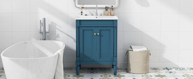 Chic Double-Tier Bathroom Vanity with Sink