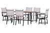 Chic Outdoor Dining Set with Swivel Chairs
