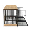 Stylish Double Dog Crate with Tray