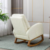 Comfy Rocking Chair with Wooden Legs
