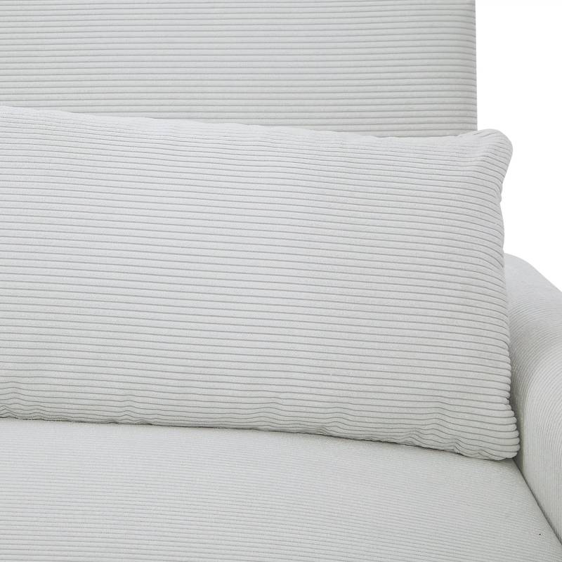 Light Blue Sleeper Sofa with USB Ports and Pillows