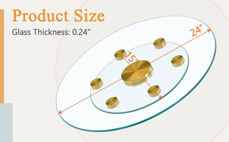 Gold Touch Rotating Glass Tray