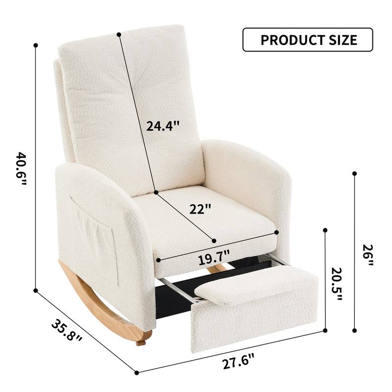 Cozy Rocking Chair with Footrest