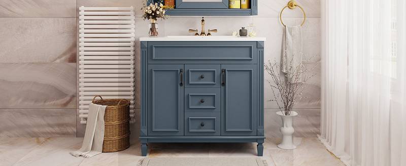 Chic Modern Vanity with Soft-Close Storage