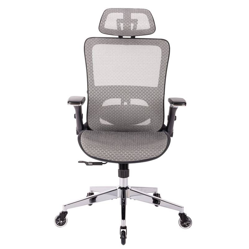Comfy Grey Mesh Office Chair with Adjustable Features