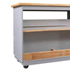 Cozy Kitchen Rolling Island with Storage & Wine Rack