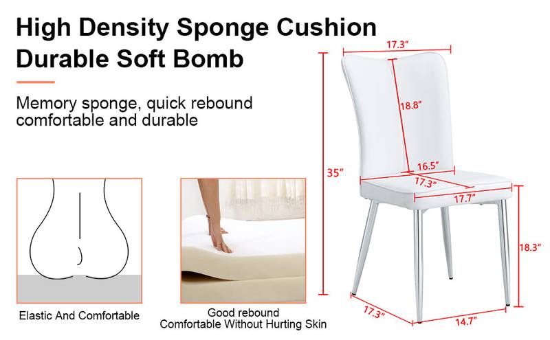 Chic White Dining Chair Set