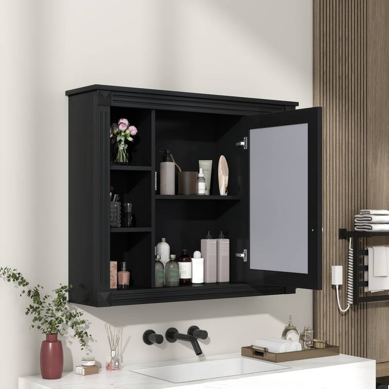Sleek Bathroom Mirror Cabinet with Shelves