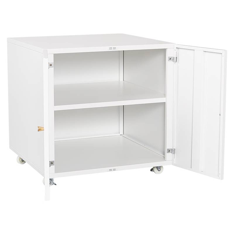 Sleek Mobile Printer Stand with Storage for Home Office