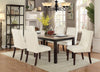 Chic White Tufted Faux Leather Dining Chairs - Set of Two