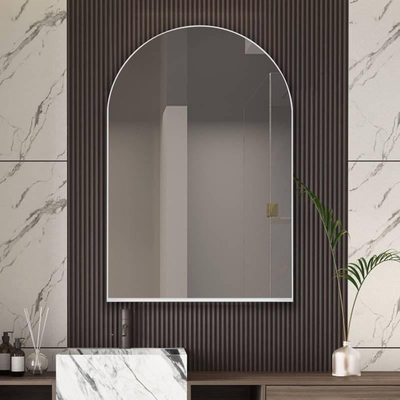 Chic Arched Medicine Cabinet with Mirror and Storage