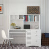 Charming White Home Office Desk with Hutch