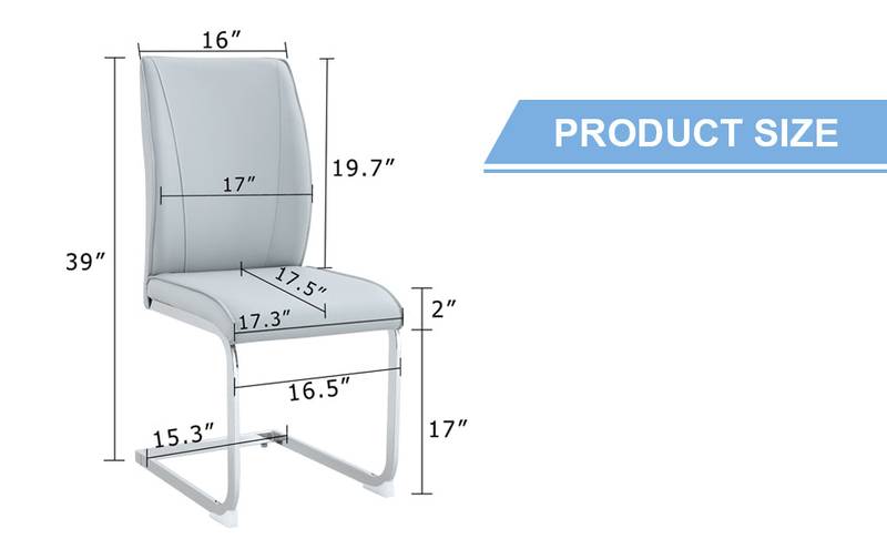 Chic Gray Arch Dining Chairs - Set of Two