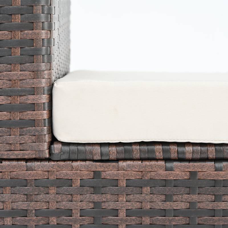 Chic Outdoor Wicker Lounge Set with Glass Table