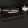 Sleek Adjustable Glass Door Bookcase - Black storage for Living & Bedroom