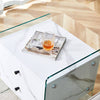 Chic Glass-Top Nightstand