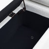 Chic Linen Storage Bench with Stylish Arms and Sturdy Legs