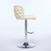 Chic Beige Swivel Bar Stools - Set of Two