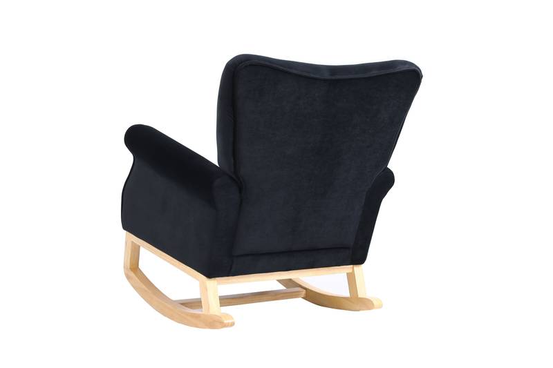 Velvet Mid-Century Rocker Chair