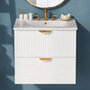Sleek White Wall-Mounted Vanity for Small Spaces