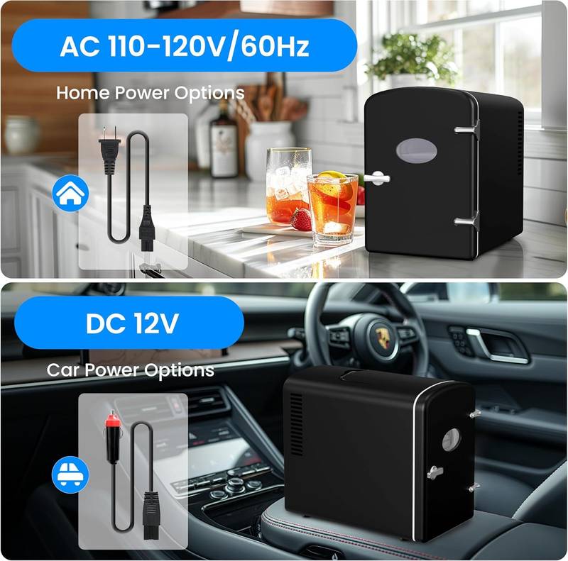 Chill & Warm Mini Fridge with Window - Eco-Friendly & Compact!