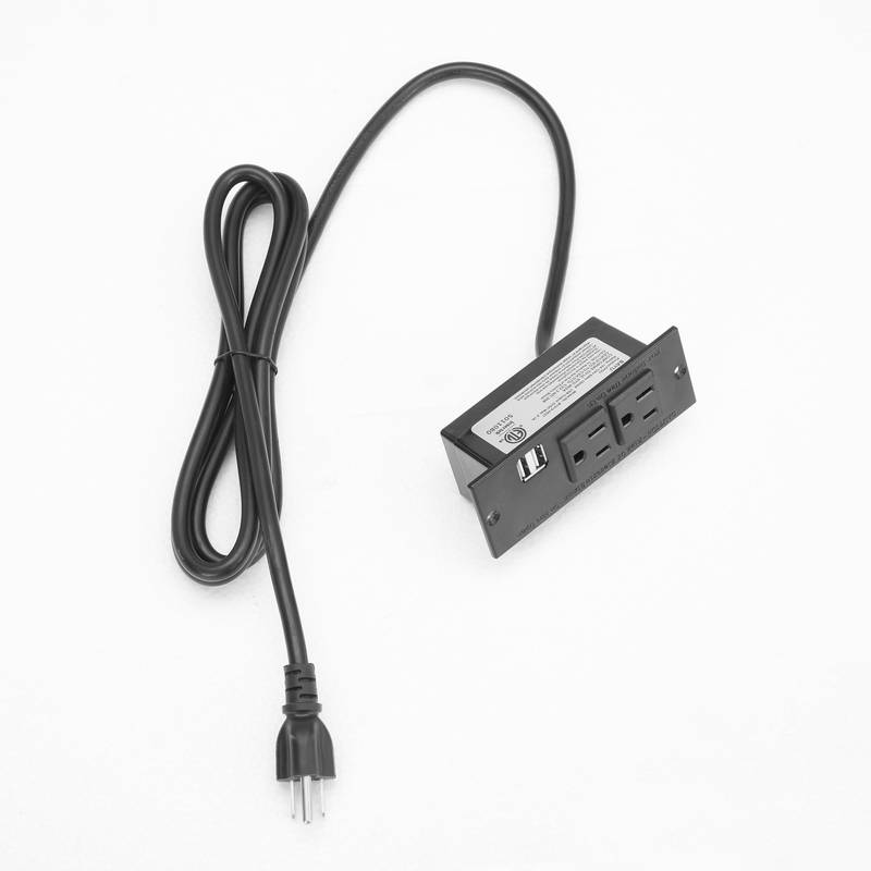 Farmhouse Charm Nightstand with Charging Station