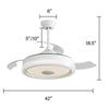 Smart Invisible Ceiling Fan with Remote and LED Light
